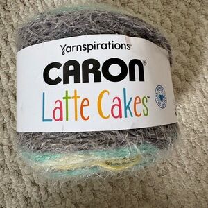 Caron Latte Cakes Multicolor Eyelash Yarn - Gray with Pastel Accents